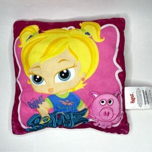 Lil Bratz Petz Babyz Y2K Cloe Angel Plush Throw Decor Pillow Embroidered 10"x10"